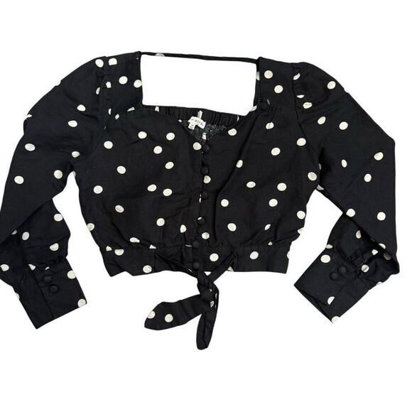 Moon river padme polka dot blouse size Medium - Picture 5 of 8